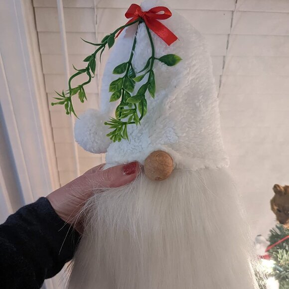 Gnome Christmas Tree Topper White - Picture 1 of 5